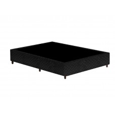 Base Cama Box Poliester Bordado TEC 41 Preto - Casal Padrão