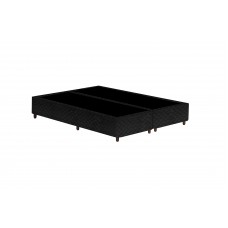 Base Cama Box Poliester Bordado TEC 41 Preto - Queen