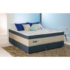 Conjunto Cama Box Gazin Casal de Molas Royal Blue - King